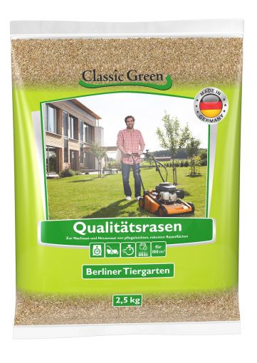 Classic Green Rasen Berliner Tiergarten Plastikbeutel 2,5kg (Menge: 4 je Bestelleinheit)