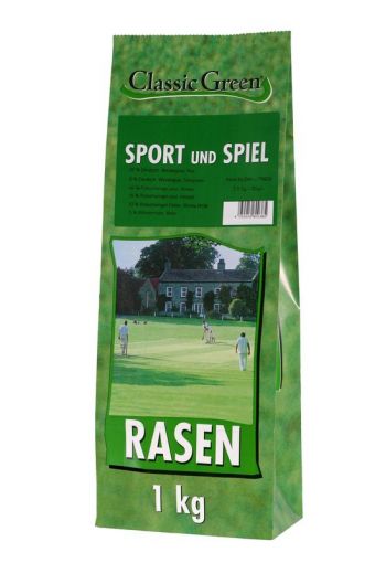 Classic Green Rasen Sport & Spiel Plastikbeutel 1kg (Menge: 10 je Bestelleinheit)
