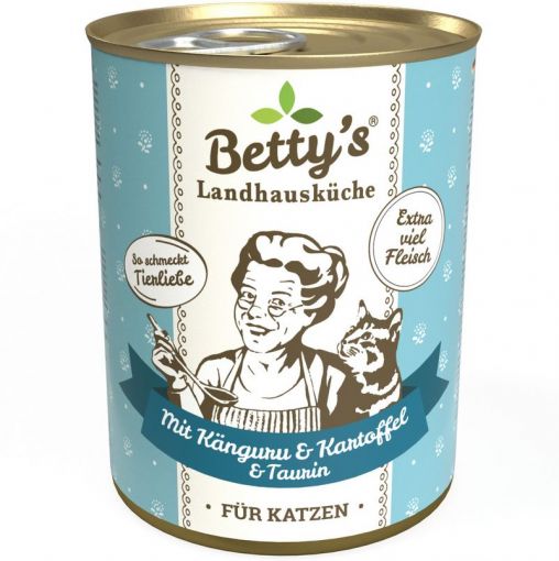 Bettys Landhausküche Katze Dose Känguru mit Kartoffeln 400 g (Menge: 6 je Bestelleinheit)
