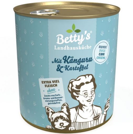 Bettys Landhausk&uuml;che Katze Dose K&auml;nguru mit Kartoffel 800g (Menge: 6 je Bestelleinheit)