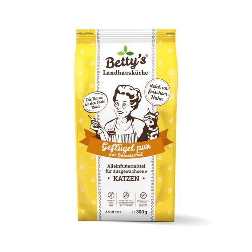 Bettys Landhausküche Katze Adult Trocken Geflügel pur 300g Bettys Landhausküche Katze Adult Trocken Geflügel pur 300g