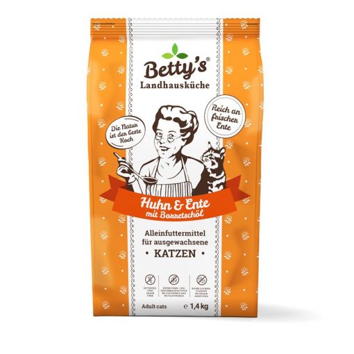 Bettys Landhausküche Katze Adult Trocken Huhn & Ente 1,4 kg Bettys Landhausküche Katze Adult Trocken Huhn & Ente 1,4 kg