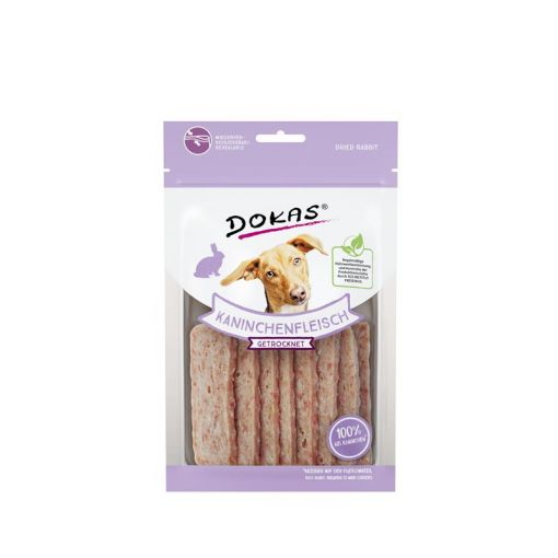 Dokas Dog Kaninchenfleisch getrocknet 70 g (Menge: 12 je Bestelleinheit)