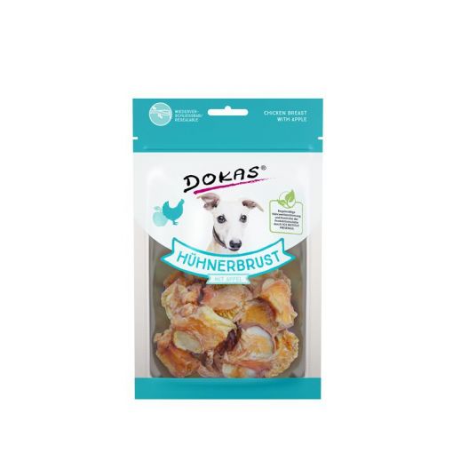 Dokas Dog Hühnerbrustfilet mit Apfel 70 g (Menge: 8 je Bestelleinheit)