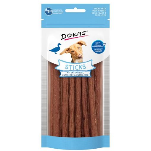 Dokas Dog Sticks mit Entenbrust, Herz & Leber 60g (Menge: 12 je Bestelleinheit)