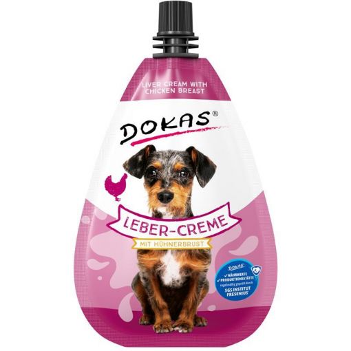 Dokas Dog Leber-Creme mit Hühnerbrust 85 g (Menge: 8 je Bestelleinheit)