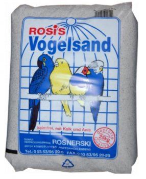 Rosis Papageiensand weiss extra grob 25kg