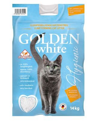 Golden grey White Katzenstreu mit Lavendelduft 14kg