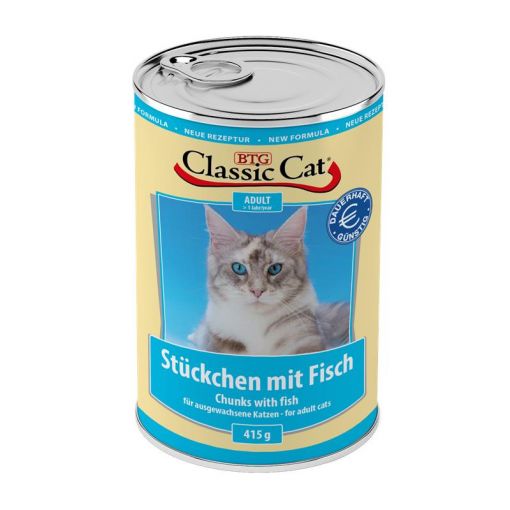 Classic Cat Dose Stückchen mit Fisch 415g (Menge: 12 je Bestelleinheit)