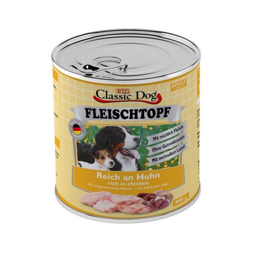 Classic Dog Dose Adult Fleischtopf Pur Reich an Huhn 800g (Menge: 6 je Bestelleinheit)