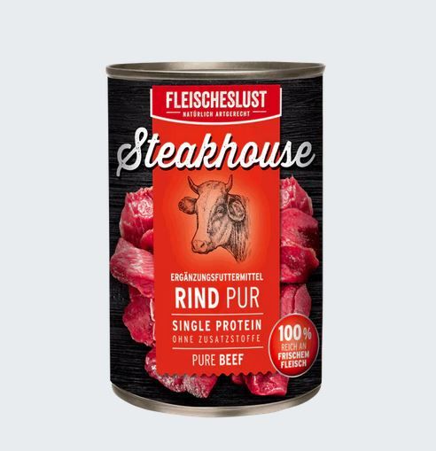 Fleischeslust Steakhouse Rind Pur 800g (Menge: 6 je Bestelleinheit)