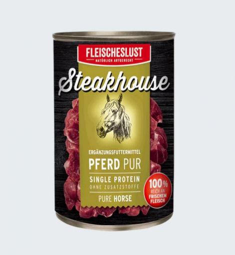 Fleischeslust Steakhouse Pferd Pur 800g (Menge: 6 je Bestelleinheit)