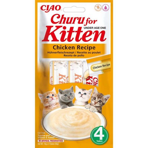 Inaba Cat Churu Kitten Chicken 4x14g
