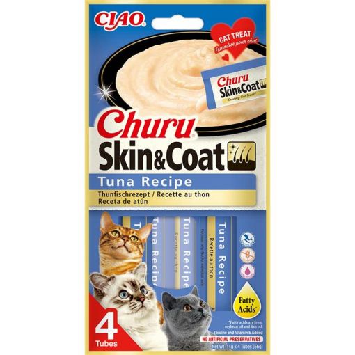 Inaba Cat Churu Skin & Coat Tuna 4x14g