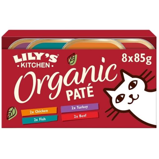 Lilys Kitchen Cat Organic Paté Schalen Multipack (8x85g) (Menge: 4 je Bestelleinheit)