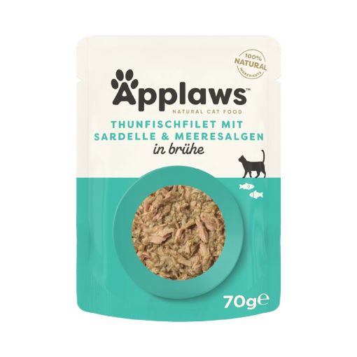 Applaws Cat Nassfutter P.B. mit Thunfischfilet & ganzen Sardellen 70 g (Menge: 12 je Bestelleinheit)
