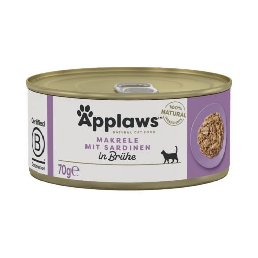 Applaws Cat Nassfutter Dose Makrele & Sardinen 70g (Menge: 24 je Bestelleinheit)