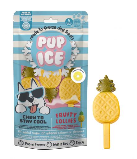 Pup Ice Dog Snack Fruity Lollies Pineapple Größe S 1 x 3 Stück