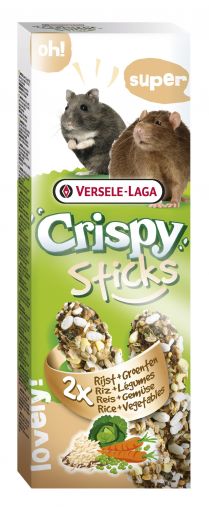 Versele Crispy Sticks Hamster-Ratten Reis & Gemüse 110 g (Menge: 8 je Bestelleinheit) Versele Crispy Sticks Hamster-Ratten Reis & Gemüse 110 g (Menge: 8 je Bestelleinheit)
