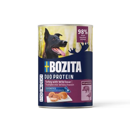 Bozita Dog Dose Pate Pute mit Wildschwein 400g (Menge: 6 je Bestelleinheit)