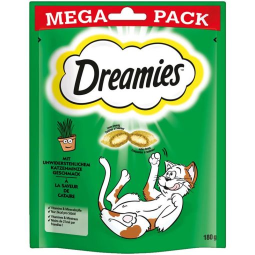 Dreamies Cat Snack mit Katzenminze Geschmack 180g Mega Pack (Menge: 4 je Bestelleinheit)