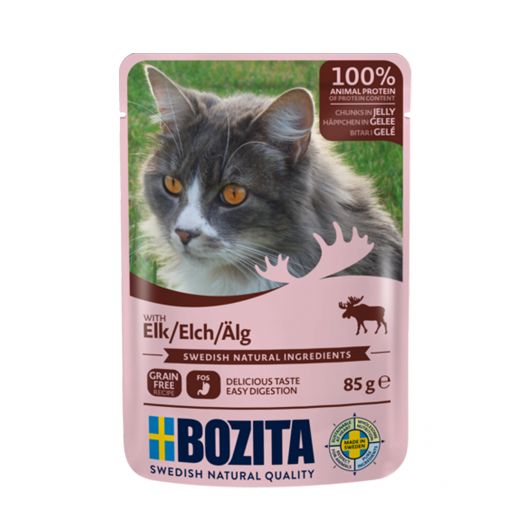 Bozita Häppchen in Gelee mit Elch 85 g (Menge: 12 je Bestelleinheit)