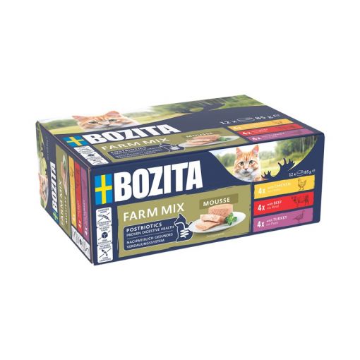 Bozita Cat Dose Mousse Mixed Farm 12x85g Bozita Cat Dose Mousse Mixed Farm 12x85g