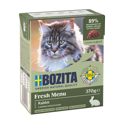 Bozita Häppchen in Gelee mit Kaninchen 370 g (Menge: 6 je Bestelleinheit)