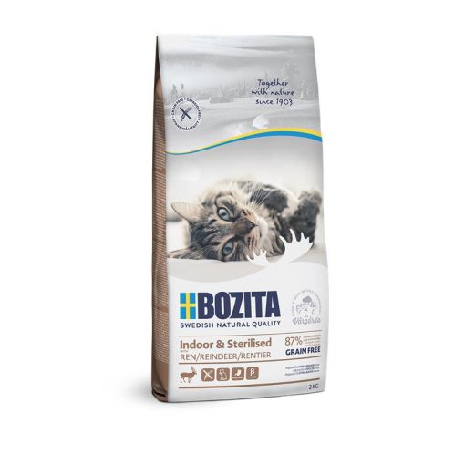 Bozita Indoor & Sterilised Grain free mit Rentier 2 kg