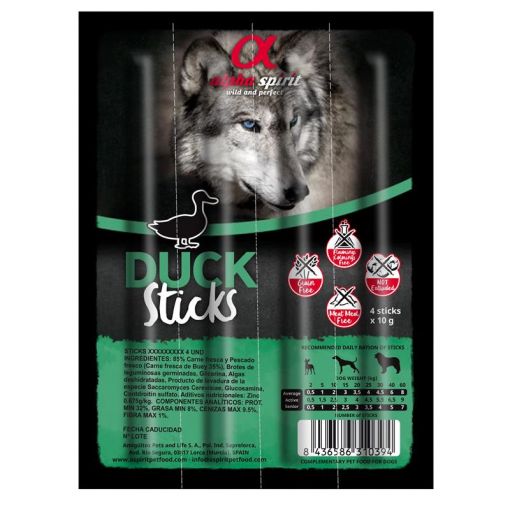 alpha spirit Dog Stick Ente 4er Pack (Menge: 16 je Bestelleinheit)