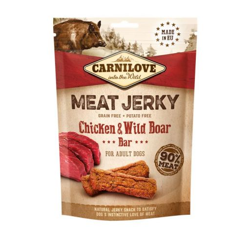 Carnilove Dog Snack Meat Jerky  Chicken & Wild Boar Bar 100g