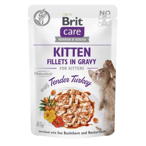 Brit Care Cat Kitten Fillets in Gravy Tender Turkey 85g (Menge: 24 je Bestelleinheit)