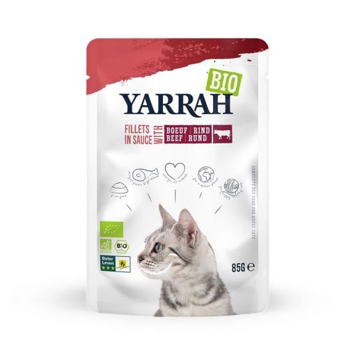 Yarrah Bio Cat Filets Rind in Soße 85g (Menge: 14 je Bestelleinheit)