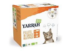 Yarrah Bio-Katzenfutter Filets Pouch Mix im MP 8x85g