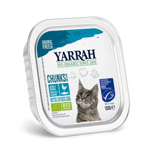 Yarrah Bio Cat Bröckchen Fisch 100g (Menge: 16 je Bestelleinheit)