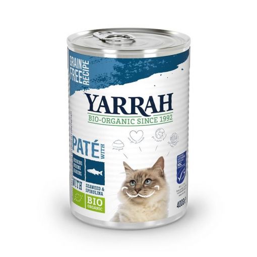 Yarrah Bio-Katzenfutter Pastete mit Fisch - 400g (Menge: 12 je Bestelleinheit)