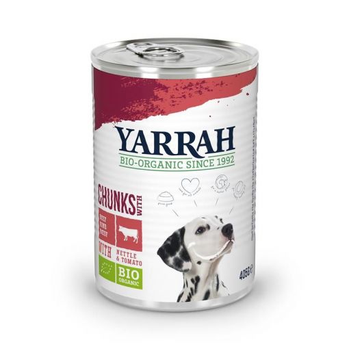 Yarrah Bio Dog Bröckchen Rind 405g (Menge: 12 je Bestelleinheit)
