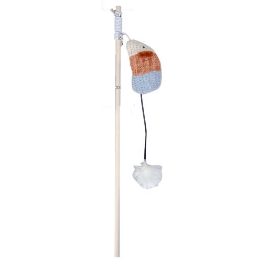 Quapas Cat Toy Fishing Rod Mouse