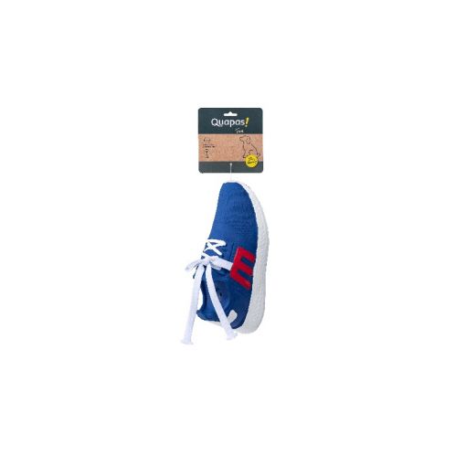 Quapas Dog Toy Fun Latex Men Shoe Blue