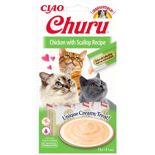 Inaba Cat Churu Chicken & Scallop  4 x 14g