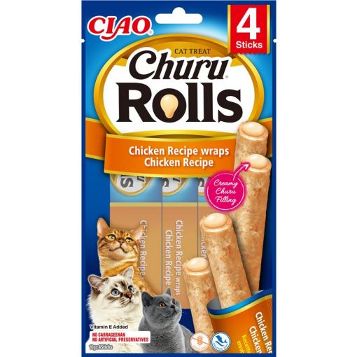 Inaba Cat Churu Rolls Chicken 4 x 10g