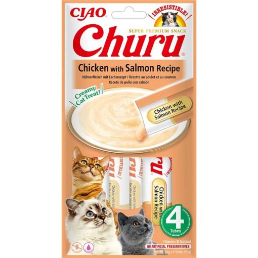 Inaba Cat Churu Chicken & Salmon 4x14g