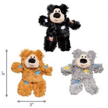 KONG Cat Softies Patchwork Bear Sortiert