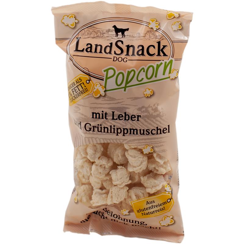 LandSnack für Hunde Popcorn Original mit Leber und Grünlippmuschel30g