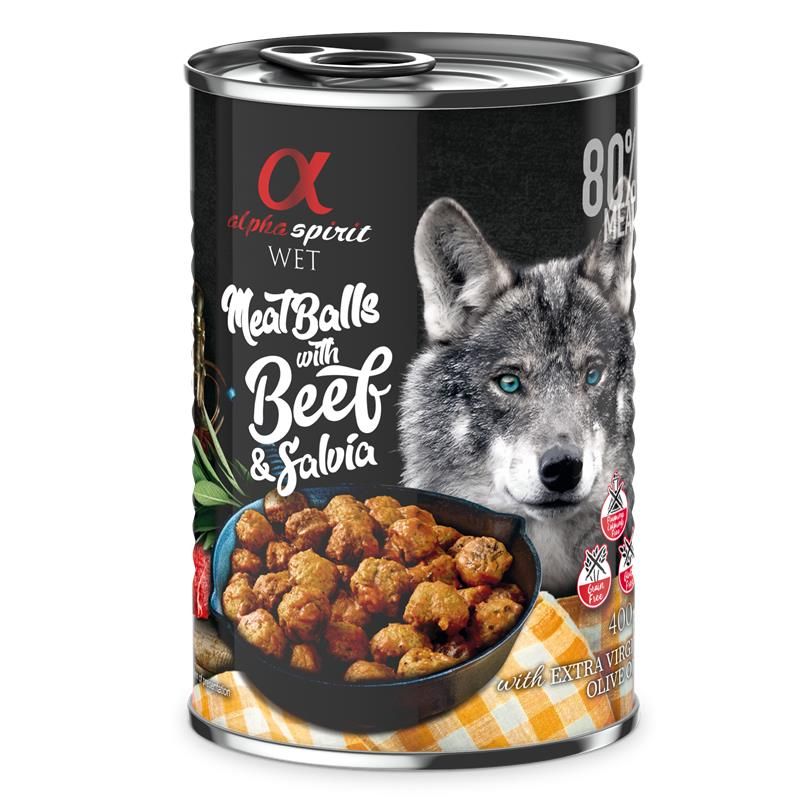 alpha spirit Dog MeatBalls Rind mit Salbei 400g