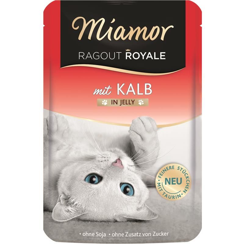 MIAMOR Ragout Royale In Jelly Gatitos Comida Húmeda Para Gatos Con Trozos De Ragu Pienso Completo En Bolsa Fresca Sin Soja Colorantes Ni Conservantes 22 X 100 G Aves Corral 1202517081