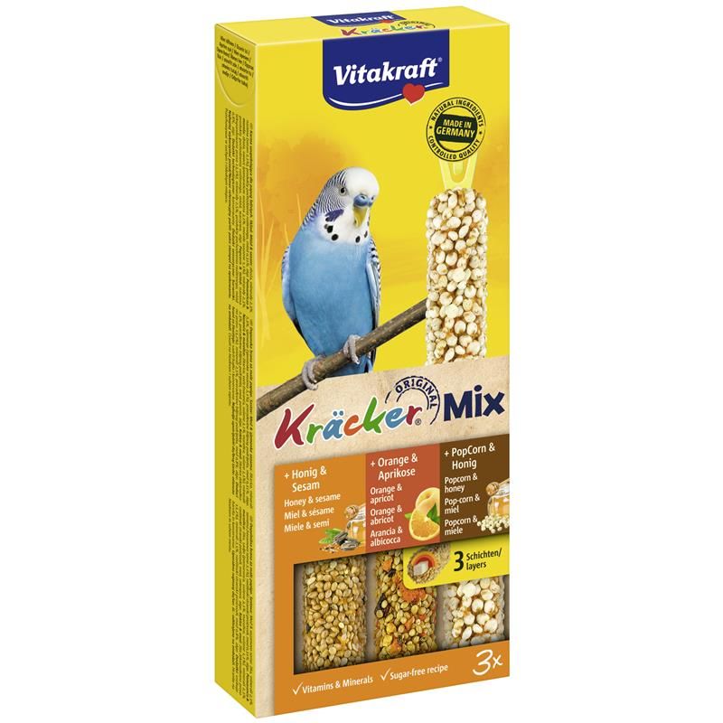Vitakraft Kräcker Mix Snack Per Canarini - 10 Bastoncini Da 80g - Con Frutta E Semi - Foto 2