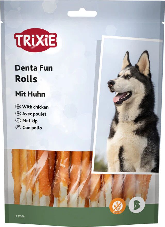TRIXIE Denta Fun Chewing Rings Für Hunde – Mit Hühnchen, ø 20 Cm & ø 6 Cm (2 Stück)