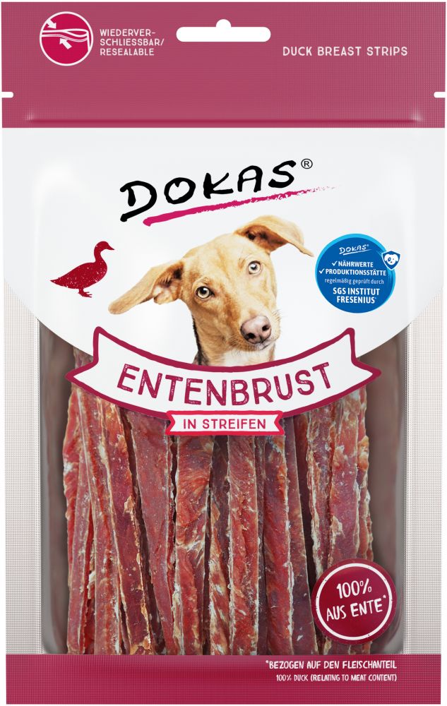 Dokas Dog Snack Di Carne Di Coniglio Essiccata 70g, 93% Carne, Proteico E Senza Cereali, Confezione Da 12