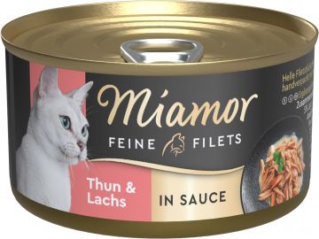 MiamorDose Feine Filets Thunfisch & Lachs in Sauce 85 g (Menge: 24 je Bestelleinheit)